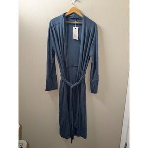 Women's NEW Goumi Blue Bamboo Robe Size Medium/Large